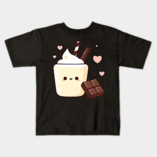 Kawaii Vanilla Milkshake and Chocolate | Kawaii Lover Design | Cute Food Kids T-Shirt